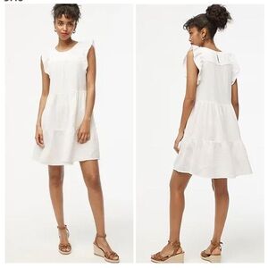 J Crew Factory • Mini gauze dress in white